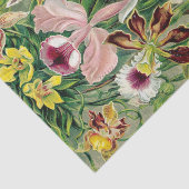 Papier Mousseline Fleurs d'orchidées tropicales Papier de tissus flo (Détail)