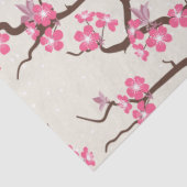 Papier Mousseline Fleurs en fleurs de cerisier (Détail)