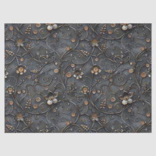 Papier Mousseline Fleurs en métal rouillé Steampunk pour découpage