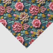 Papier Mousseline Fleurs en relief (Détail)