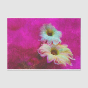 Papier Mousseline Fleurs en rose