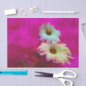 Papier Mousseline Fleurs en rose (Artisanat)