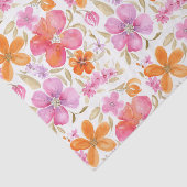 Papier Mousseline Fleurs en rose orange violet (Détail)