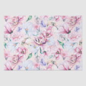 Papier Mousseline Fleurs esthétiques Motif continu (Recto)