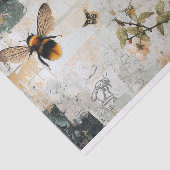 Papier Mousseline Fleurs et abeilles (Détail)