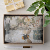 Papier Mousseline Fleurs et abeilles (Cadeau)