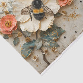 Papier Mousseline Fleurs et abeilles (Détail)
