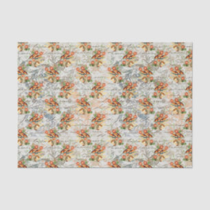 Papier Mousseline Fleurs et champignons Vintages élégants