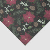 Papier Mousseline Fleurs et feuillage d'hiver de tableau de Noël (Détail)