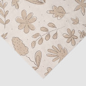 Papier Mousseline Fleurs et Feuilles (Détail)
