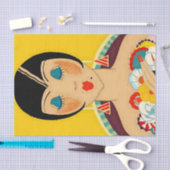 Papier Mousseline "Fleurs et fleurs" Art déco de José Carlos (Artisanat)