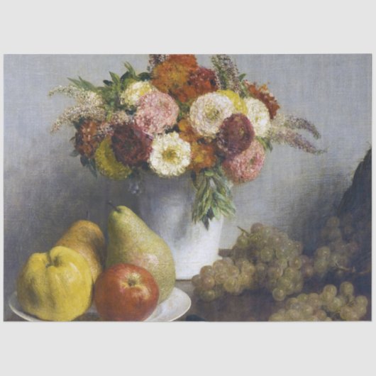 Papier Mousseline Fleurs et fruits, Henri Fantin-Latour (Recto)