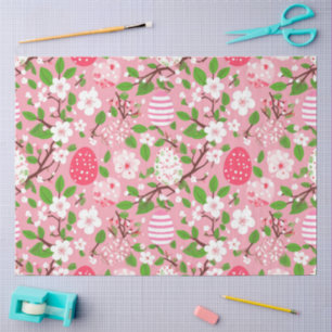 Papier Mousseline Fleurs et Œufs