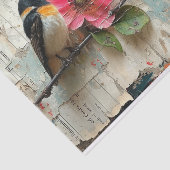 Papier Mousseline Fleurs et oiseaux (Détail)