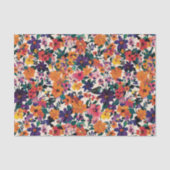 Papier Mousseline Fleurs et oiseaux brillants de Boho (Recto)