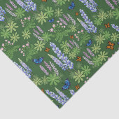 Papier Mousseline Fleurs et papillons découpage papier tissu lupin (Détail)