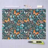 Papier Mousseline Fleurs et papillons funky (Artisanat)