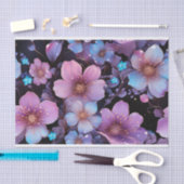 Papier Mousseline Fleurs et parties scintillant découpage (Artisanat)