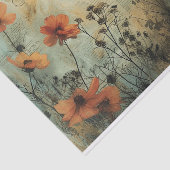 Papier Mousseline Fleurs et une jeune femme (Détail)