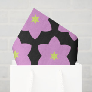Papier Mousseline Fleurs étoile rose cvpa2