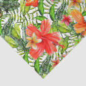 Papier Mousseline Fleurs exotiques tropicales de fleur de ketmie de (Détail)