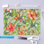 Papier Mousseline Fleurs exotiques tropicales de fleur de ketmie de (Artisanat)