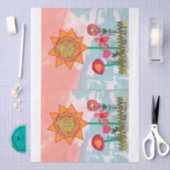 Papier Mousseline Fleurs Fantaisistes (Artisanat)