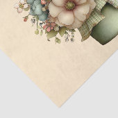 Papier Mousseline Fleurs Fantaisistes dans un Pot de Fleurs Mignon (Détail)