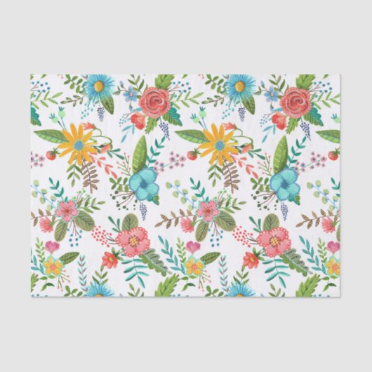 Papier Mousseline Fleurs florales de la première sainte communion |  (Recto)