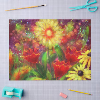 Papier Mousseline Fleurs florales Fleur Abstrait Art Découpage