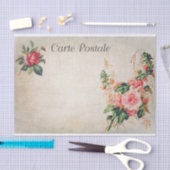 Papier Mousseline Fleurs florales vintages Fleurs Roses (Artisanat)