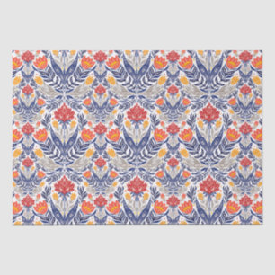 Papier Mousseline Fleurs folkloriques motif