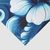 Papier Mousseline Fleurs hawaïennes tropicales Hibiscus Découpage bl (Détail)