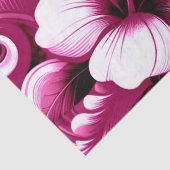 Papier Mousseline Fleurs hawaïennes tropicales Hibiscus Découpage ro (Détail)