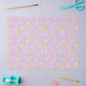 Papier Mousseline Fleurs Illustrées (Artisanat)