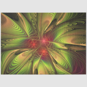 Papier Mousseline Fleurs imaginaires fractales douces et tendres