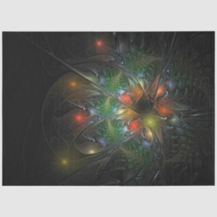 Papier Mousseline Fleurs imaginaires fractales douces et tendres