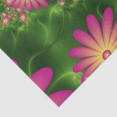 Papier Mousseline Fleurs Imaginaires roses Art Fractal Abstrait mode (Détail)