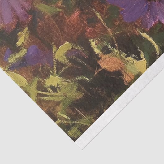 Papier Mousseline Fleurs impressionnistes et découpage papillon (Détail)