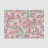 Papier Mousseline Fleurs japonaises Abstraites uniques Motif d'art (Recto)