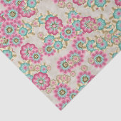 Papier Mousseline Fleurs japonaises Abstraites uniques Motif d'art (Détail)