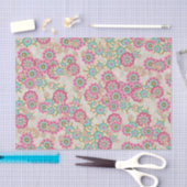 Papier Mousseline Fleurs japonaises Abstraites uniques Motif d'art (Artisanat)