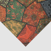 PAPIER MOUSSELINE FLEURS JAPONAISES ANCIENNES, FEUILLES, FLEURS GÉOM (Détail)