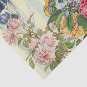 PAPIER MOUSSELINE FLEURS JAUNES ET PAPIER EN TISSU D'OISEAU (Détail)