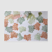 Papier Mousseline Fleurs les années 70 rétro (Recto)