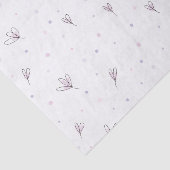 Papier Mousseline Fleurs Lilac (Détail)