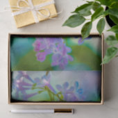 Papier Mousseline Fleurs Lilac Violettes (Cadeau)