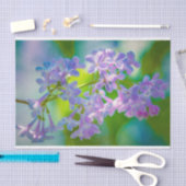 Papier Mousseline Fleurs Lilac Violettes (Artisanat)