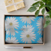Papier Mousseline Fleurs marguerites (Cadeau)
