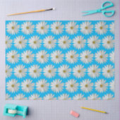 Papier Mousseline Fleurs marguerites (Artisanat)